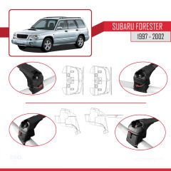 Subaru Forester (SF) 1997-2002 Arası ile uyumlu ACE-2 Ara Atkı Tavan Barı SİYAH