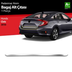 Honda Civic Uyumlu Krom Bagaj Alt Çıta 2016 Üzeri