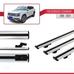 Volkswagen Teramont 2018 ve Sonrası ile uyumlu Basic Model Ara Atkı Tavan Barı GRİ 3 ADET