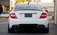 Mercedes W204 Uyumlu 2007-2014 Amg Spoiler - Piano Black (Parlak Siyah)