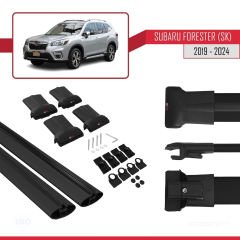 Subaru Forester (SK) 2019 ve Sonrası ile Uyumlu FLY Model Ara Atkı Tavan Barı SİYAH