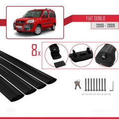 Fiat Doblo 2000-2009 Arası ile uyumlu ACE-1 Ara Atkı Tavan Barı SİYAH 4 ADET BAR