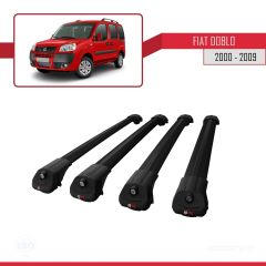 Fiat Doblo 2000-2009 Arası ile uyumlu ACE-1 Ara Atkı Tavan Barı SİYAH 4 ADET BAR