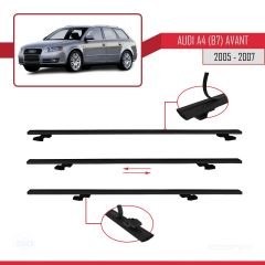 Audi A4 (B7) Avant 2005-2007 Arası ile uyumlu Basic Model Ara Atkı Tavan Barı SİYAH 3 ADET