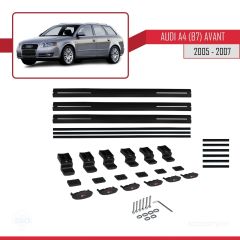 Audi A4 (B7) Avant 2005-2007 Arası ile uyumlu Basic Model Ara Atkı Tavan Barı SİYAH 3 ADET