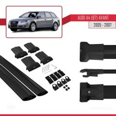 Audi A4 (B7) Avant 2005-2007 Arası ile uyumlu FLY Model Ara Atkı Tavan Barı SİYAH