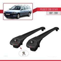 Peugeot 306 Estate 1997-2001 Arası ile uyumlu ACE-1 Ara Atkı Tavan Barı SİYAH