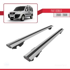 Fiat Doblo 2000-2009 Arası ile uyumlu HOOK Model Anahtar Kilitli Ara Atkı Tavan Barı GRİ