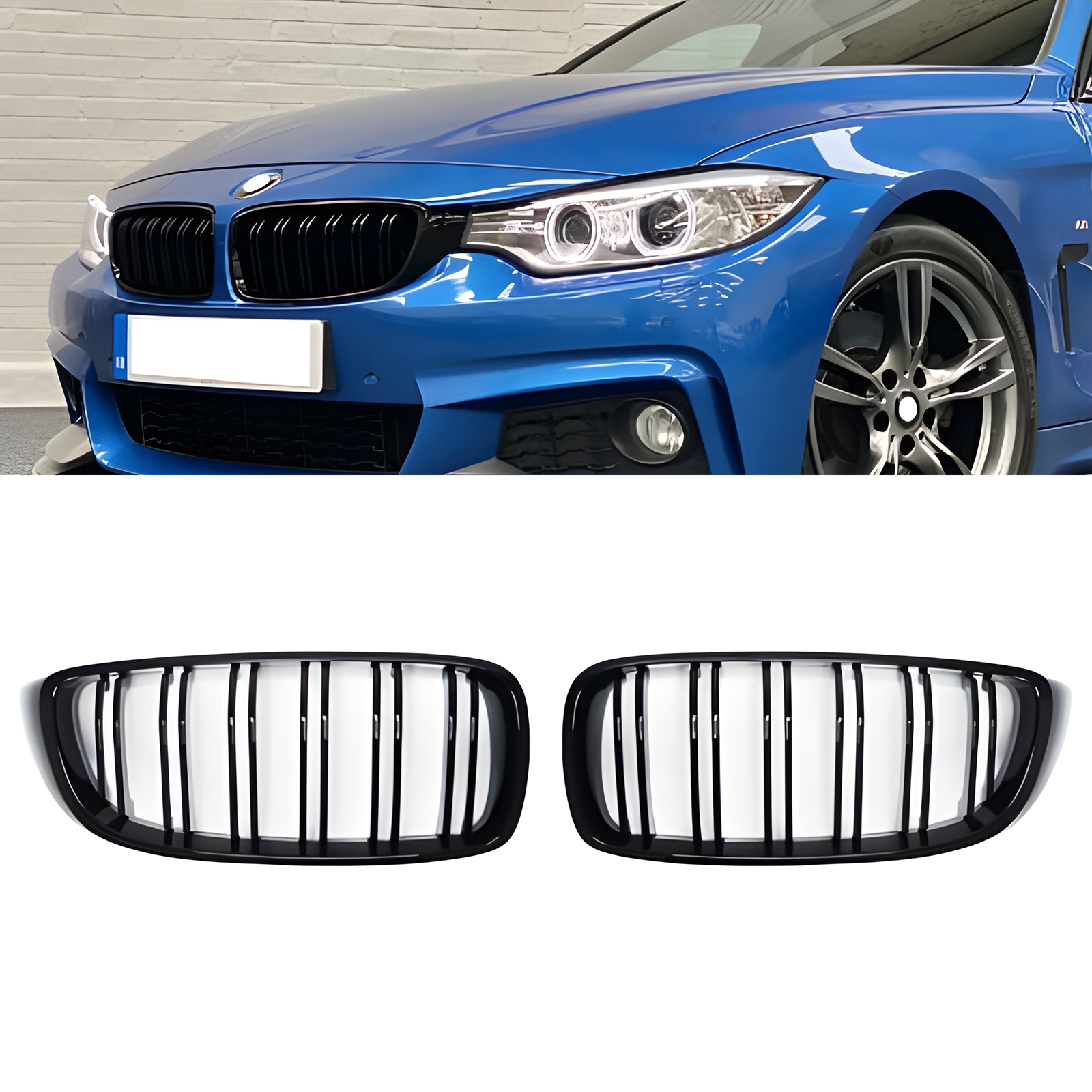 S-Dizayn Bmw 4 Serisi F32/F33/F36 Ön Panjur Böbrek Parlak Siyah Piano Black M4 Model 2012-2017