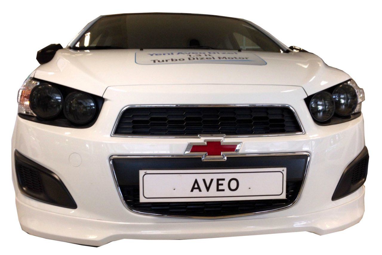 Chevrolet Aveo Uyumlu Hatchback - Sedan Uyumlu 2012 Sonrası Ön Tampon Ek (Plastik)