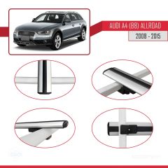 Audi A4 (B8) Allroad 2008-2015 Arası ile uyumlu Basic Model Ara Atkı Tavan Barı GRİ 3 ADET