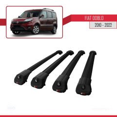 Fiat Doblo 2010-2022 Arası ile uyumlu ACE-1 Ara Atkı Tavan Barı SİYAH 4 ADET BAR