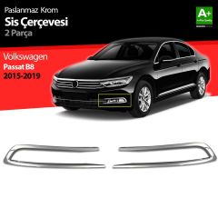 Volkswagen Passat Uyumlu B8 Krom Sis Farı Çerçevesi 2 Parça 2015-2019