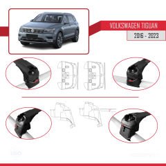 Volkswagen Tiguan 2016-2023 Arası ile uyumlu ACE-2 Ara Atkı Tavan Barı SİYAH