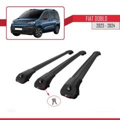 Fiat Doblo 2023 ve Sonrası ile uyumlu ACE-1 Ara Atkı Tavan Barı SİYAH 3 ADET BAR