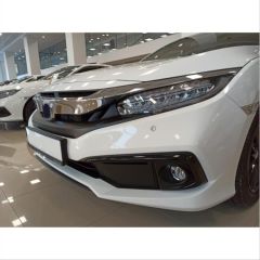 Honda Civic Uyumlu Fc5 2019-2021 Ön Sis Kaşı Kaplaması Piano (Makyajlı Kasa)