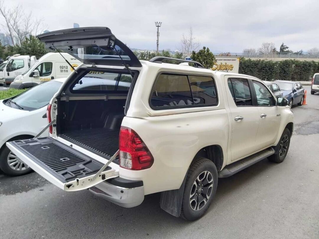 Toyota Hilux Uyumlu Revo Camlı Kabin Aeroklas Sürgülü Yan Camlı