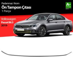 Volkswagen Passat Uyumlu B8.5 Krom Ön Tampon Çıtası 2019 Ve Üzeri