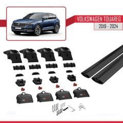 Volkswagen Touareg (CR) 2019 ve Sonrası ile uyumlu ACE-2 Ara Atkı Tavan Barı SİYAH