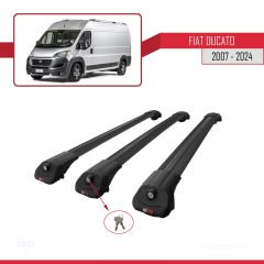 Fiat Ducato 2007 ve Sonrası ile uyumlu ACE-1 Ara Atkı Tavan Barı SİYAH 3 ADET BAR