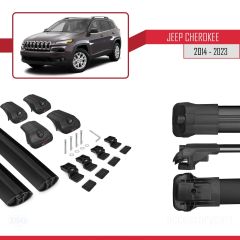 Jeep Cherokee (KL) 2014-2023 Arası ile uyumlu ACE-1 Ara Atkı Tavan Barı SİYAH