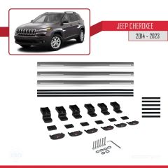 Jeep Cherokee (KL) 2014-2023 Arası ile uyumlu Basic Model Ara Atkı Tavan Barı GRİ 3 ADET