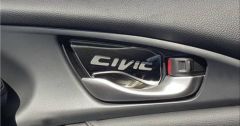 Honda Civic Uyumlu Fc5 2016-2020 İç Kapı Kolu İç Kaplama Füme