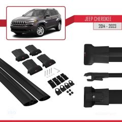 Jeep Cherokee (KL) 2014-2023 Arası ile Uyumlu FLY Model Ara Atkı Tavan Barı SİYAH