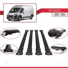 Fiat Ducato 2007 ve Sonrası ile uyumlu FLY Model Ara Atkı Tavan Barı SİYAH 4 ADET BAR