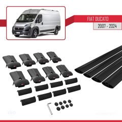 Fiat Ducato 2007 ve Sonrası ile uyumlu FLY Model Ara Atkı Tavan Barı SİYAH 4 ADET BAR