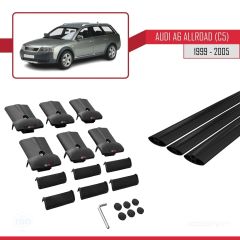 Audi A6 (C5) Allroad 1999-2005 Arası ile Uyumlu FLY Model Ara Atkı Tavan Barı SİYAH 3 ADET BAR