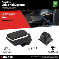 Volkswagen Polo Uyumlu 5 ABS Vidalı Kol Dayama Kolçak Gri 2009-2017 A+Kalite Parça