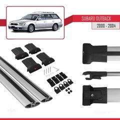 Subaru Outback 2000-2004 Arası ile uyumlu FLY Model Ara Atkı Tavan Barı GRİ