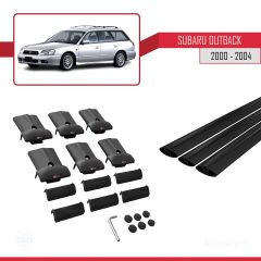 Subaru Outback 2000-2004 Arası ile uyumlu FLY Model Ara Atkı Tavan Barı SİYAH 3 ADET BAR