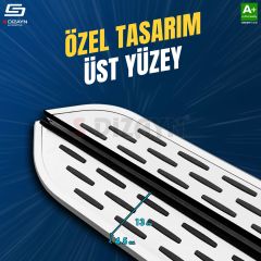 S-Dizayn Kia Sportage 2 OEM Still Pro V1 Aluminyum Yan Basamak 173 Cm 2004-2010