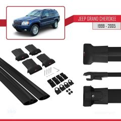 Jeep Grand Cherokee 1999-2005 Arası ile uyumlu FLY Model Ara Atkı Tavan Barı SİYAH