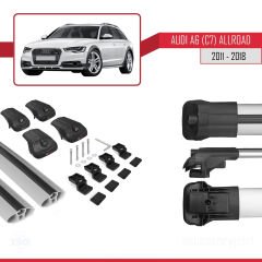 Audi A6 (C7) Allroad 2011-2018 Arası ile uyumlu ACE-1 Ara Atkı Tavan Barı GRİ