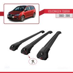 Volkswagen Touran 2003-2010 Arası ile uyumlu ACE-1 Ara Atkı Tavan Barı SİYAH 3 ADET BAR