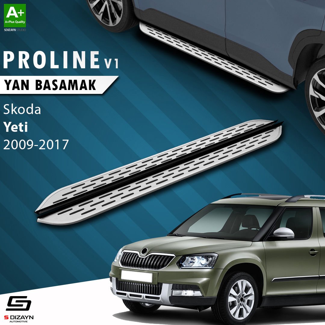 S-Dizayn Skoda Yeti OEM Still Pro V1 Aluminyum Yan Basamak 173 Cm 2009-2017