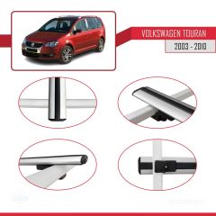 Volkswagen Touran 2003-2010 Arası ile uyumlu Basic Model Ara Atkı Tavan Barı GRİ 3 ADET