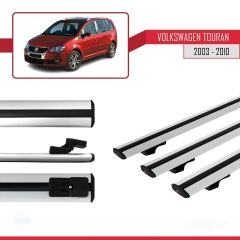 Volkswagen Touran 2003-2010 Arası ile uyumlu Basic Model Ara Atkı Tavan Barı GRİ 3 ADET