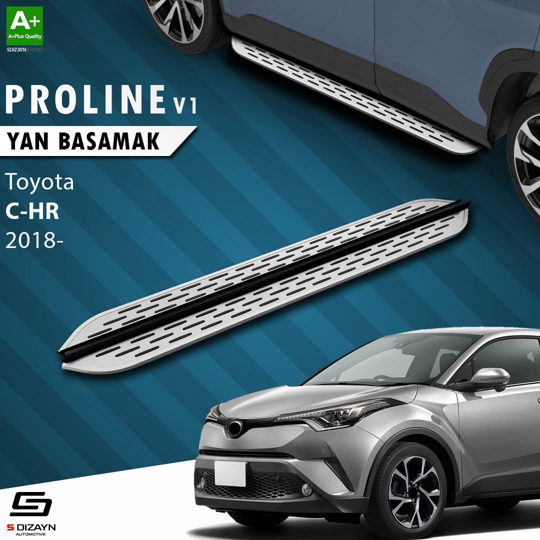 S-Dizayn Toyota C-HR OEM Still Pro V1 Aluminyum Yan Basamak 173 Cm 2016-2023