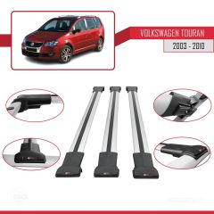 Volkswagen Touran 2003-2010 Arası ile Uyumlu FLY Model Ara Atkı Tavan Barı GRİ 3 ADET BAR