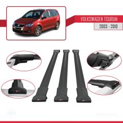 Volkswagen Touran 2003-2010 Arası ile Uyumlu FLY Model Ara Atkı Tavan Barı SİYAH 3 ADET BAR