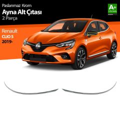 Renault Clio Uyumlu 5 Krom Ayna Alt Çıtası 2 Parça. 2019 Ve Üzeri