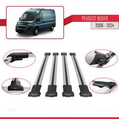 Peugeot Boxer 2006 ve Sonrası ile uyumlu FLY Model Ara Atkı Tavan Barı GRİ 4 ADET BAR