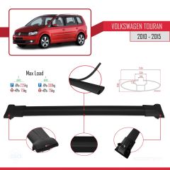 Volkswagen Touran 2010-2015 Arası ile Uyumlu FLY Model Ara Atkı Tavan Barı SİYAH 3 ADET BAR