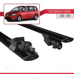 Volkswagen Touran 2010-2015 Arası ile uyumlu HOOK Model Anahtar Kilitli Ara Atkı Tavan Barı SİYAH