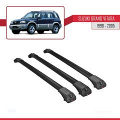 Suzuki Grand Vitara 1998-2005 Arası ile uyumlu ACE-1 Ara Atkı Tavan Barı SİYAH 3 ADET BAR