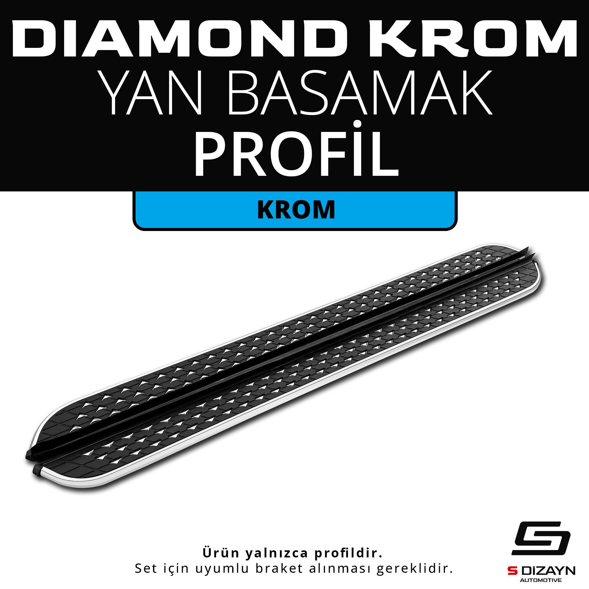 Diamond Krom Yan Basamak Profil 213 Cm